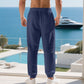 👖 50% OFF NOW! 🌾 Men's Linen-Blend Leisure Trousers with Drawstring – Comfortable, lightweight & perfect for summer – Breathable fabric, relaxed fit for daily wear ✨