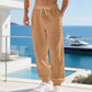 👖 50% OFF NOW! 🌾 Men's Linen-Blend Leisure Trousers with Drawstring – Comfortable, lightweight & perfect for summer – Breathable fabric, relaxed fit for daily wear ✨