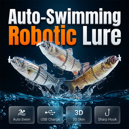 🐟 50% OFF NOW! 🎣 Multi-Jointed Electronic Fishing Lure with LED Light – Lifelike swimming action & flashing – Attracts predator fish in murky or night water – rechargeable & durable 🌙