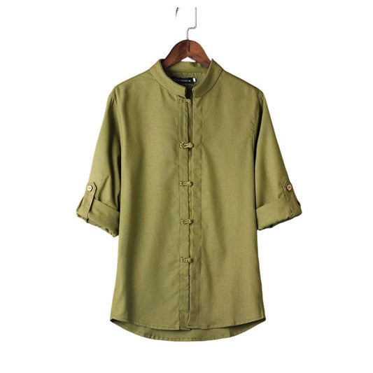 👔 50% OFF NOW! 🌿 Men's Casual Linen Mandarin Collar Shirt – Breathable & lightweight – Relaxed fit, perfect for summer or smart casual – soft and stylish ✨