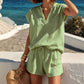 👚 50% OFF NOW! 🌸 Women's Casual V-Neck Top & Shorts Set – Soft, breathable & relaxed fit – Perfect for summer lounging, beach or casual days – easy 2-piece style 🩳