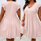 👗 50% OFF NOW! 🌸 Women's Criss-Cross V-Neck Flutter Sleeve Flowy Dress – Lightweight & romantic – Flattering fit, perfect for parties, beach or brunch – breezy & elegant 💃