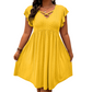 👗 50% OFF NOW! 🌸 Women's Criss-Cross V-Neck Flutter Sleeve Flowy Dress – Lightweight & romantic – Flattering fit, perfect for parties, beach or brunch – breezy & elegant 💃