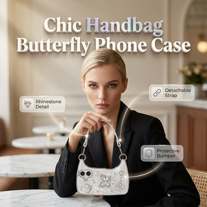 📱 50% OFF NOW! 🦋 3D Butterfly Handbag Phone Case with Strap – Detachable & shockproof – Crystal clear, crossbody strap – perfect for hands-free daily use 🎒