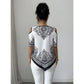 👚 50% OFF NOW! 🌸 Boho Chic Cold Shoulder Top – Irregular hem & short sleeve – Lightweight, flowy & perfect for summer days or beach cover-ups – relaxed and stylish 🌊