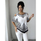 👚 50% OFF NOW! 🌸 Boho Chic Cold Shoulder Top – Irregular hem & short sleeve – Lightweight, flowy & perfect for summer days or beach cover-ups – relaxed and stylish 🌊