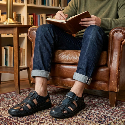 👡 60% OFF NOW! 🏖️ Men's Breathable Closed-Toe Beach Sandals – Lightweight & anti-slip sole – Quick-dry mesh, cushioned footbed – perfect for water sports, hiking or daily wear 🌊