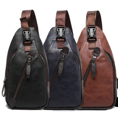 🎒 50% OFF NOW! 🔥 Men's Lightweight PU Leather Chest Bag – Adjustable strap & multiple pockets – Perfect for travel, work or daily essentials – compact and stylish 🧳