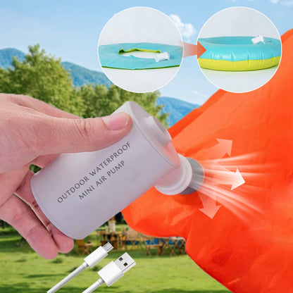 🔦 50% OFF NOW! 🔋 Outdoor Waterproof Mini Air Pump – Compact, rechargeable & multi-nozzle – Inflates tires, balls or airbeds – perfect for camping, emergency or sports 🚴‍♂️