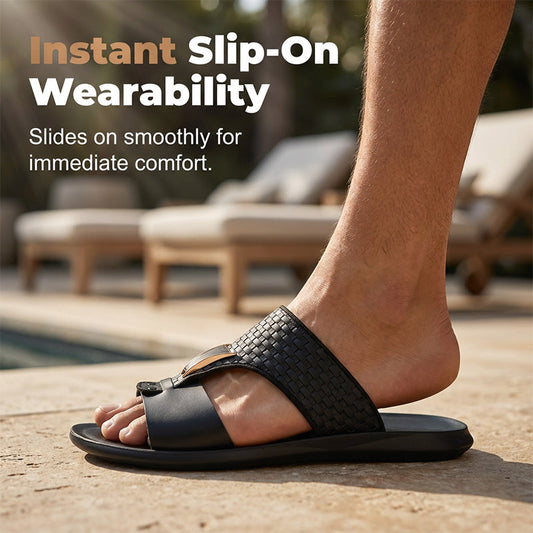 👡 50% OFF NOW! 🏖️ Men's Casual Flat Sole Slide Sandals – Lightweight & anti-slip – Soft footbed, easy on/off – perfect for beach, pool or post-workout 🚿