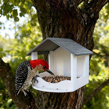 🐦 50% OFF NOW! 🌿 Hanging House Bird Feeder for Outdoor Gardens – Weather-resistant & easy refill – Clear window to see seeds, perfect for attracting wild birds – decorative and functional 🏡