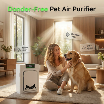 🐾 60% OFF NOW! 🌬️ Pet Air Purifier with Washable Filter – Captures dander, hair & odors – Quiet operation, compact – perfect for homes with dogs or cats 🐕