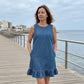 👗 50% OFF NOW! 🌸 Women's Sleeveless Denim Ruffle Hem Dress – Soft denim & flared fit – Perfect for summer, beach or casual outings – cute and comfortable 🌊✨
