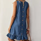 👗 50% OFF NOW! 🌸 Women's Sleeveless Denim Ruffle Hem Dress – Soft denim & flared fit – Perfect for summer, beach or casual outings – cute and comfortable 🌊✨