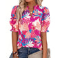 👚 50% OFF NOW! 🌸 Women's Summer Floral Top with Puff Sleeves – Lightweight & breathable – Romantic design, perfect for brunch or garden parties – easy and chic 💃