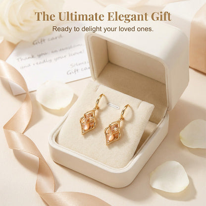 💎 50% OFF NOW! 🌸 Elegant Leaf Cat's Eye Drop Earrings – Sparkling & lightweight – Nature-inspired design – perfect for daily wear or special occasions ✨