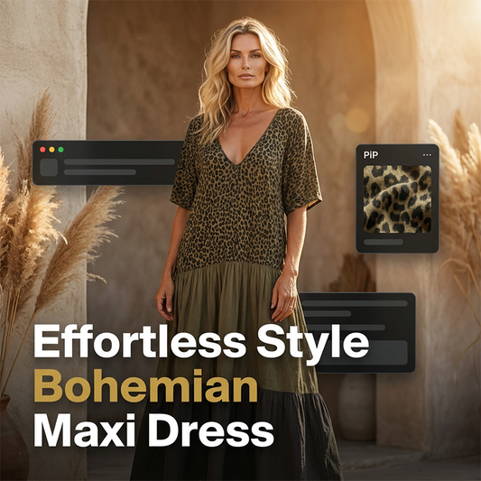 👗 50% OFF NOW! 🌸 Women's Elegant Bohemian Maxi Dress – Modest V-neck & tiered skirt – Lightweight, flowy – perfect for holidays, beach or everyday elegance ✨