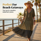 👗 50% OFF NOW! 🌸 Women's Elegant Bohemian Maxi Dress – Modest V-neck & tiered skirt – Lightweight, flowy – perfect for holidays, beach or everyday elegance ✨