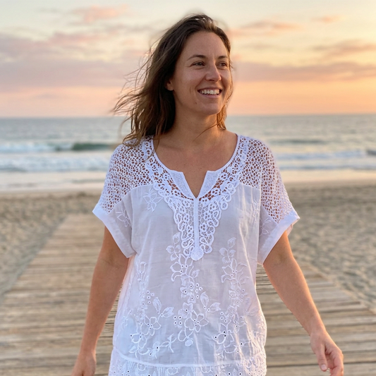 👚 50% OFF NOW! 🔥 Women's Elegant Lace Embroidered V-Neck Top – Delicate floral details & soft fabric – Perfect for dates, parties or chic daily wear – breathable and lightweight 🌸