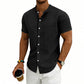 👕 50% OFF NOW! ✨ Men's Loose Fit Short Sleeve Shirt – Solid, breathable & everyday comfort – Soft cotton, perfect for warm days or casual weekends ☀️🌿