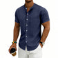 👕 50% OFF NOW! ✨ Men's Loose Fit Short Sleeve Shirt – Solid, breathable & everyday comfort – Soft cotton, perfect for warm days or casual weekends ☀️🌿