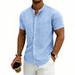 👕 50% OFF NOW! ✨ Men's Loose Fit Short Sleeve Shirt – Solid, breathable & everyday comfort – Soft cotton, perfect for warm days or casual weekends ☀️🌿