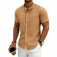 👕 50% OFF NOW! ✨ Men's Loose Fit Short Sleeve Shirt – Solid, breathable & everyday comfort – Soft cotton, perfect for warm days or casual weekends ☀️🌿