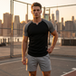 👕 50% OFF NOW! ⏰ Men's V-Notch Raglan Sleeve Athletic T-Shirt – Breathable & lightweight – Modern fit, moisture-wicking – perfect for gym, running or casual days 💪