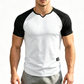 👕 50% OFF NOW! ⏰ Men's V-Notch Raglan Sleeve Athletic T-Shirt – Breathable & lightweight – Modern fit, moisture-wicking – perfect for gym, running or casual days 💪