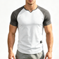 👕 50% OFF NOW! ⏰ Men's V-Notch Raglan Sleeve Athletic T-Shirt – Breathable & lightweight – Modern fit, moisture-wicking – perfect for gym, running or casual days 💪