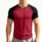 👕 50% OFF NOW! ⏰ Men's V-Notch Raglan Sleeve Athletic T-Shirt – Breathable & lightweight – Modern fit, moisture-wicking – perfect for gym, running or casual days 💪