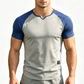 👕 50% OFF NOW! ⏰ Men's V-Notch Raglan Sleeve Athletic T-Shirt – Breathable & lightweight – Modern fit, moisture-wicking – perfect for gym, running or casual days 💪