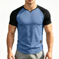 👕 50% OFF NOW! ⏰ Men's V-Notch Raglan Sleeve Athletic T-Shirt – Breathable & lightweight – Modern fit, moisture-wicking – perfect for gym, running or casual days 💪