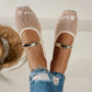 👡 50% OFF NOW! 🌸 Women's Elegant Hollow-Out Breathable Flats – Lightweight & cushioned – Airy knit upper, non-slip sole – perfect for daily walks, travel or casual chic 👗