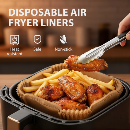 🍟 50% OFF NOW! ✨ Disposable Air Fryer Liners – Non-stick & leak-proof – Easy clean, fits most baskets – perfect for fries, chicken or veggies – quick meal prep 🍽️