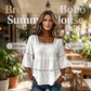 👚 60% OFF NOW! ⏰ Elegant Square Neck Summer Blouse – Breezy fabric & relaxed fit – Perfect for warm days, brunch or office – feminine and versatile 🌸