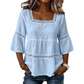 👚 60% OFF NOW! ⏰ Elegant Square Neck Summer Blouse – Breezy fabric & relaxed fit – Perfect for warm days, brunch or office – feminine and versatile 🌸