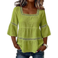 👚 60% OFF NOW! ⏰ Elegant Square Neck Summer Blouse – Breezy fabric & relaxed fit – Perfect for warm days, brunch or office – feminine and versatile 🌸