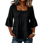 👚 60% OFF NOW! ⏰ Elegant Square Neck Summer Blouse – Breezy fabric & relaxed fit – Perfect for warm days, brunch or office – feminine and versatile 🌸