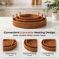 🧺 50% OFF NOW! 🥳 Round Imitation Rattan Serving Basket with Handles – Lightweight & durable – Perfect for bread, fruit or snacks – boho style for table or picnic 🌿