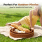 🧺 50% OFF NOW! 🥳 Round Imitation Rattan Serving Basket with Handles – Lightweight & durable – Perfect for bread, fruit or snacks – boho style for table or picnic 🌿