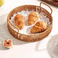 🧺 50% OFF NOW! 🥳 Round Imitation Rattan Serving Basket with Handles – Lightweight & durable – Perfect for bread, fruit or snacks – boho style for table or picnic 🌿