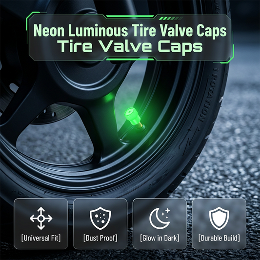 🚗 50% OFF NOW! ⏰ Universal Luminous Tire Valve Caps – Auto-on at night, waterproof & easy install – Glows green or blue, perfect for bikes, cars or scooters – safety and style in one 💡
