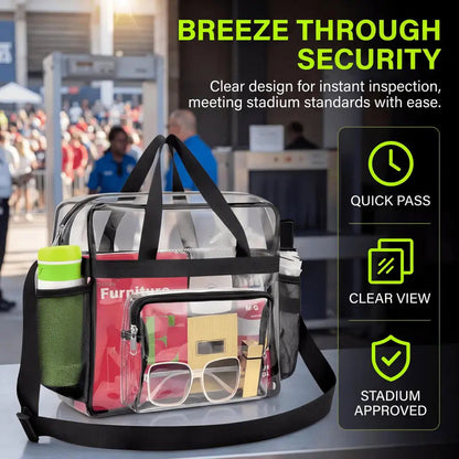 👜 50% OFF NOW! ✨ Clear Tote Bag with Zipper – Durable PVC & lightweight – Stadium-friendly, perfect for beach, concerts or travel – spacious and secure 🏟️