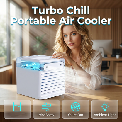 🌀 50% OFF NOW! ❄️ Portable Air Cooler with 3 Speeds – USB-powered & compact – Personal cooling, perfect for desk, bedside or travel – quiet operation with water tank option 💧