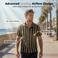 👔 50% OFF NOW! 💥 Men's Breathable Vertical Stripe Short Sleeve – Wavy texture & Cuban collar – Relaxed fit, perfect for summer or casual beach days – lightweight and stylish 🌊