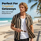 👔 50% OFF NOW! 💥 Men's Breathable Vertical Stripe Short Sleeve – Wavy texture & Cuban collar – Relaxed fit, perfect for summer or casual beach days – lightweight and stylish 🌊