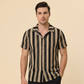 👔 50% OFF NOW! 💥 Men's Breathable Vertical Stripe Short Sleeve – Wavy texture & Cuban collar – Relaxed fit, perfect for summer or casual beach days – lightweight and stylish 🌊