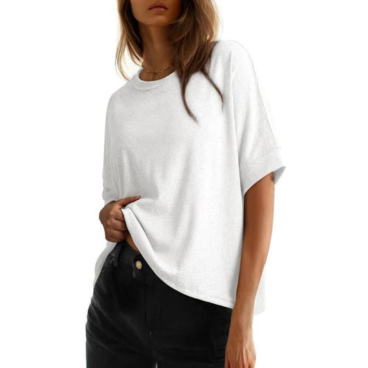 👚 50% OFF NOW! ☁️ Women's Comfortable Crew-Neck T-Shirt – Soft cotton & breathable – Relaxed fit, perfect for daily wear or lounging – simple and versatile 🌸