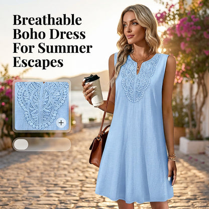 👗 60% OFF NOW! ⏰ Breathable Summer Casual Dress – Lightweight & relaxed fit – Perfect for hot days, beach or errands – easy, breezy style 🌸